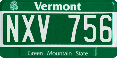 VT license plate NXV756