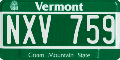 VT license plate NXV759