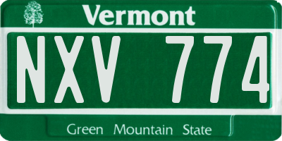 VT license plate NXV774
