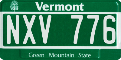 VT license plate NXV776