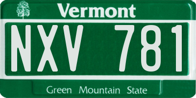 VT license plate NXV781