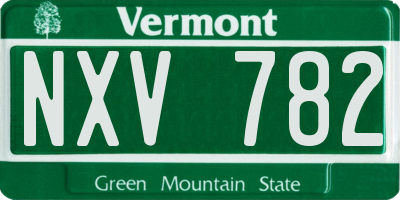 VT license plate NXV782