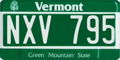 VT license plate NXV795
