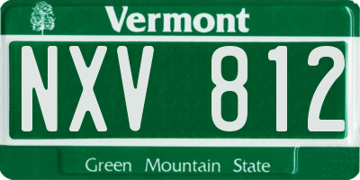 VT license plate NXV812