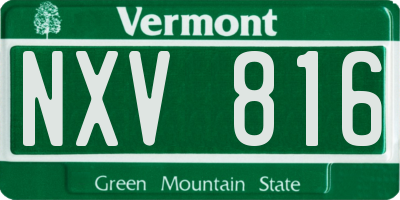 VT license plate NXV816