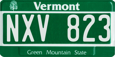 VT license plate NXV823