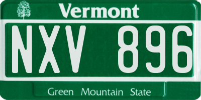 VT license plate NXV896