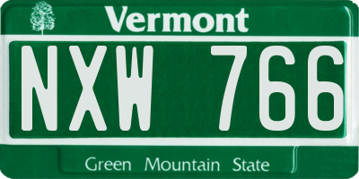 VT license plate NXW766