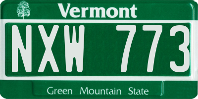 VT license plate NXW773
