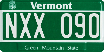VT license plate NXX090