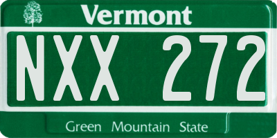 VT license plate NXX272