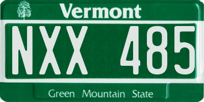 VT license plate NXX485