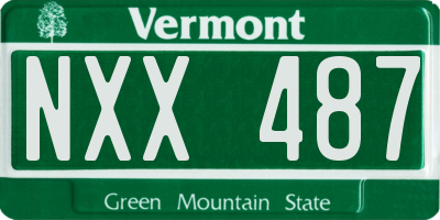 VT license plate NXX487