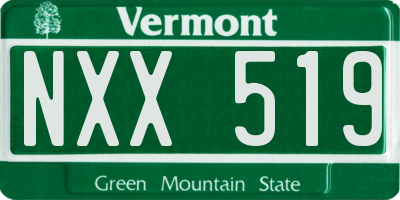 VT license plate NXX519