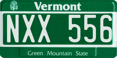 VT license plate NXX556