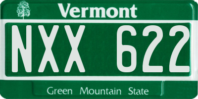 VT license plate NXX622