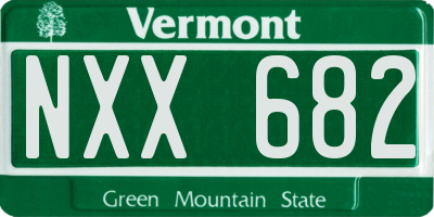 VT license plate NXX682
