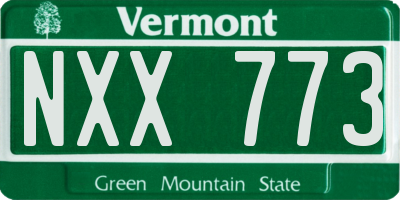 VT license plate NXX773