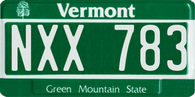 VT license plate NXX783