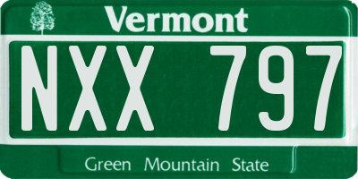VT license plate NXX797
