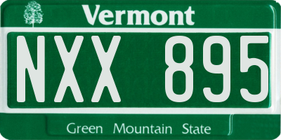 VT license plate NXX895