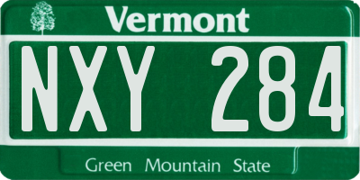 VT license plate NXY284