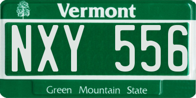 VT license plate NXY556