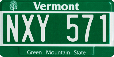 VT license plate NXY571