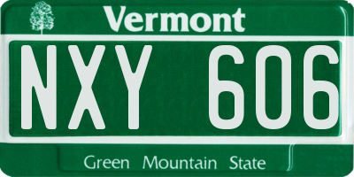 VT license plate NXY606