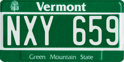 VT license plate NXY659