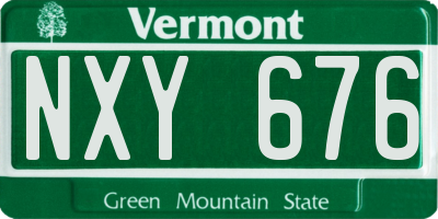 VT license plate NXY676