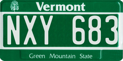 VT license plate NXY683