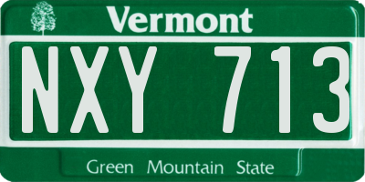 VT license plate NXY713