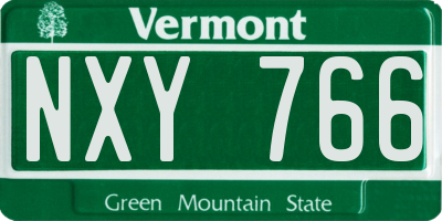 VT license plate NXY766