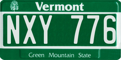 VT license plate NXY776