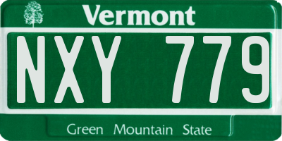 VT license plate NXY779
