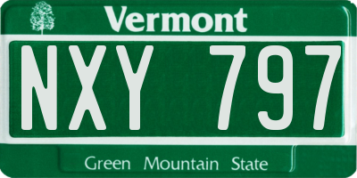 VT license plate NXY797