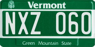 VT license plate NXZ060