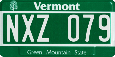 VT license plate NXZ079
