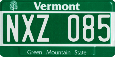 VT license plate NXZ085