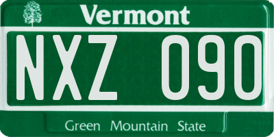 VT license plate NXZ090