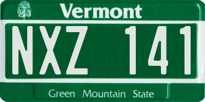 VT license plate NXZ141