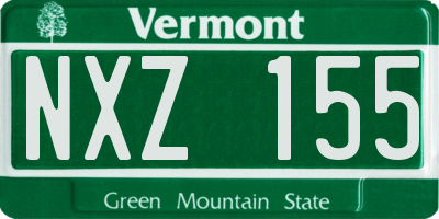 VT license plate NXZ155