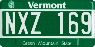 VT license plate NXZ169