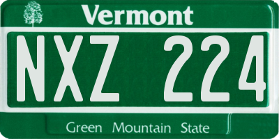VT license plate NXZ224