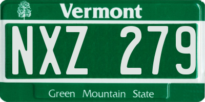 VT license plate NXZ279