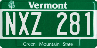 VT license plate NXZ281