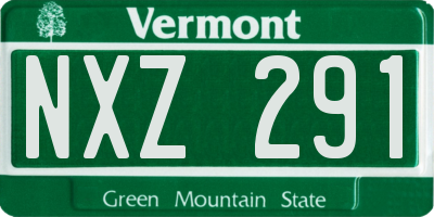 VT license plate NXZ291