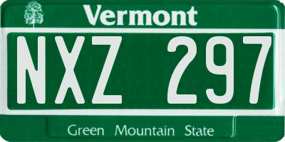 VT license plate NXZ297