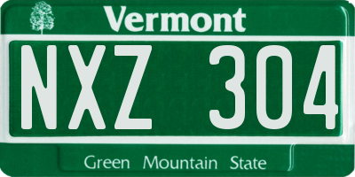 VT license plate NXZ304